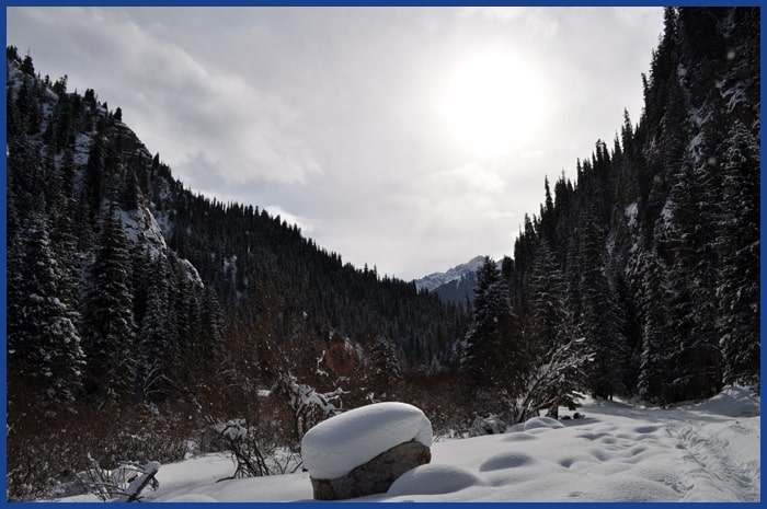 Double Rainbow, Kyrgyzstan tours, Winter tours.